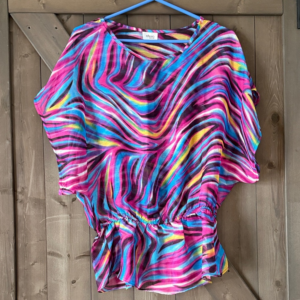 Vibrant Zebra Print Top